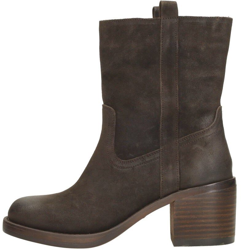 Sub55 Enkellaarsjes Hak donkerbruin