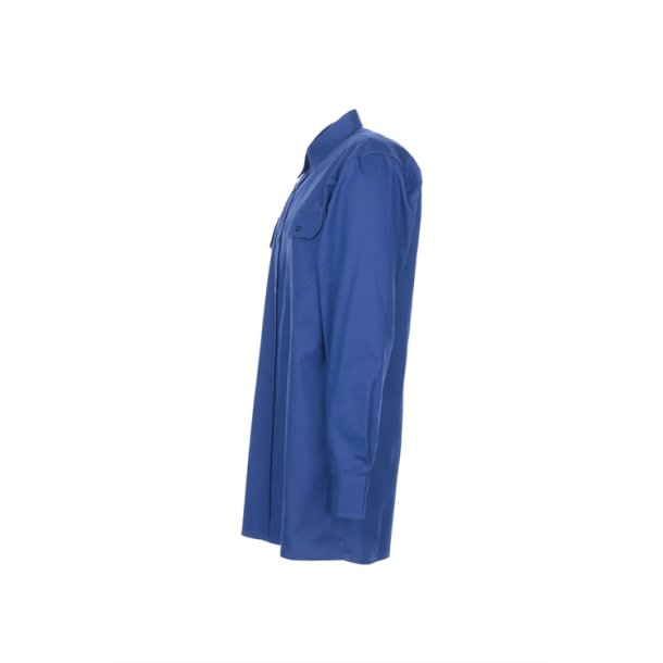 0407 Twill Skjorte langærmet, Mellem blå