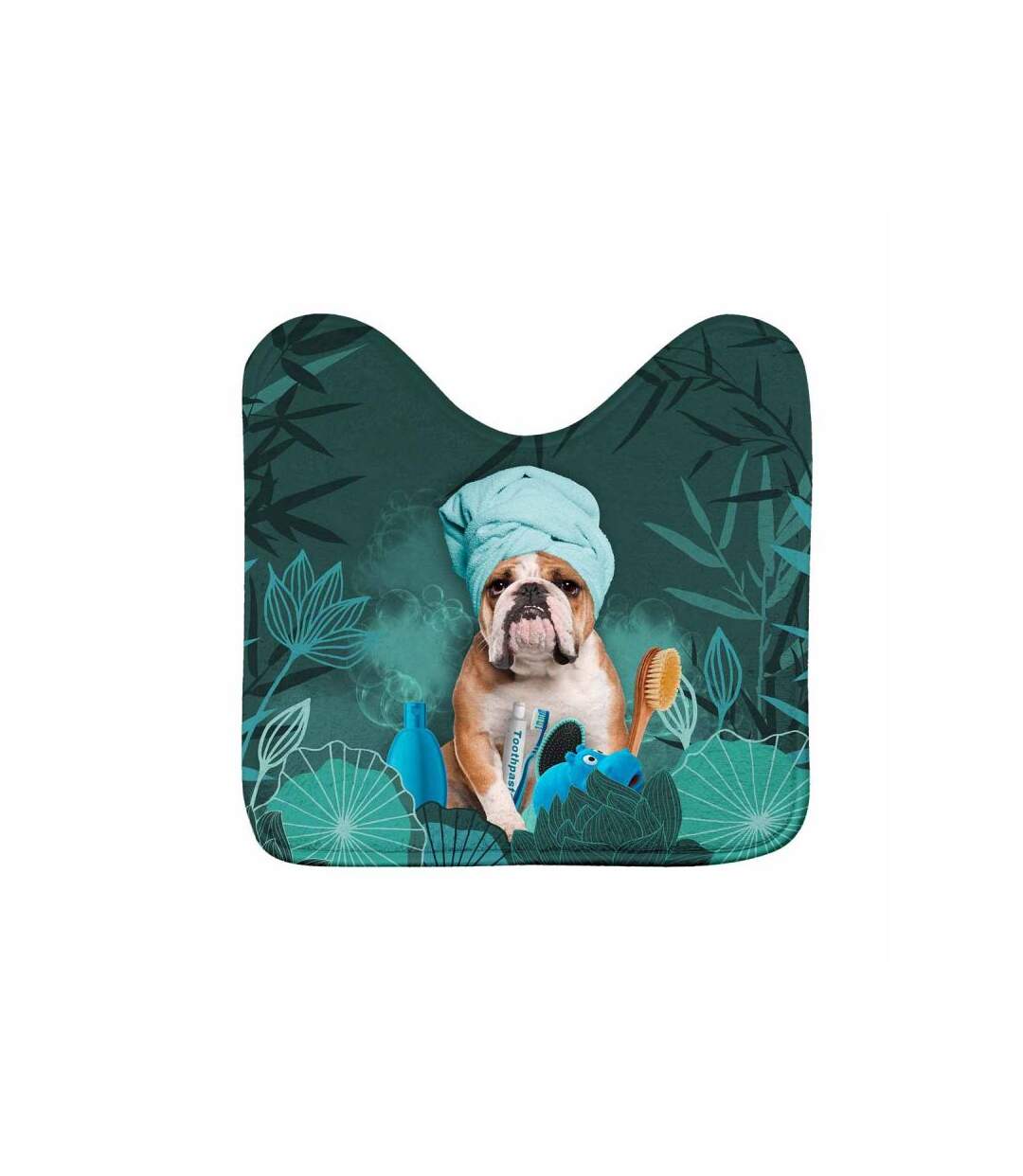 Tapis Contour WC Doggy Zen 45x45cm Vert
