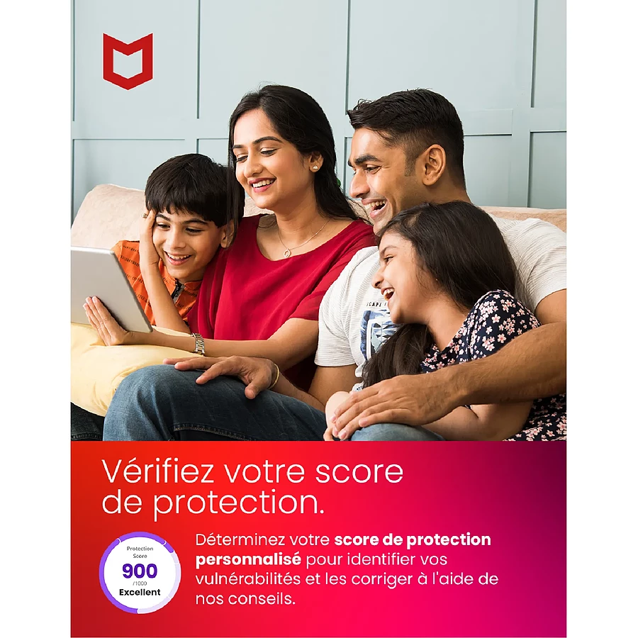 McAfee Total Protection - Licence 1 an - 1 poste - A télécharger