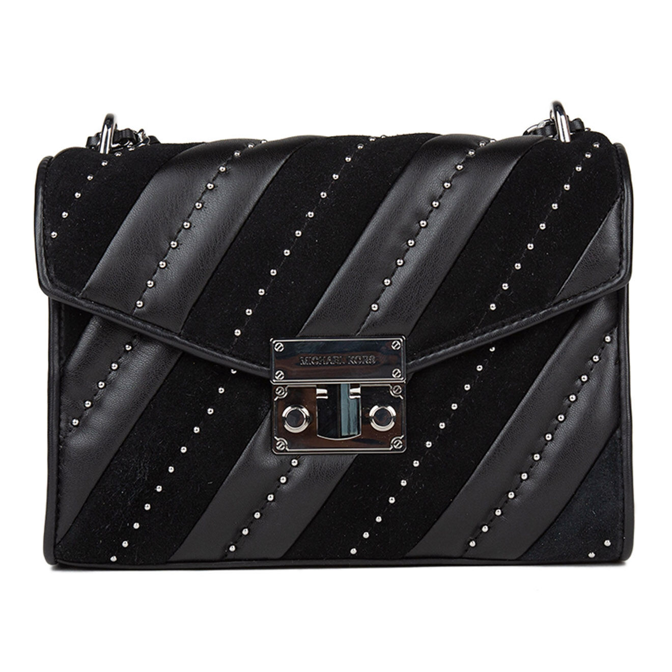Michael Kors Sac bandoulière en Cuir Jet Set noir - 23x16x7 cm