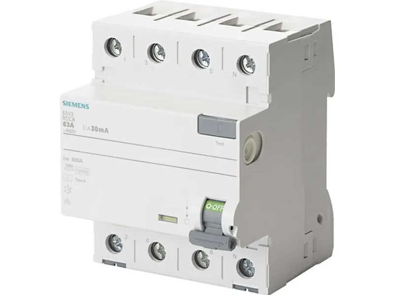 Siemens 5SV3647-6, Reststrøm enhed, Type A, IP20