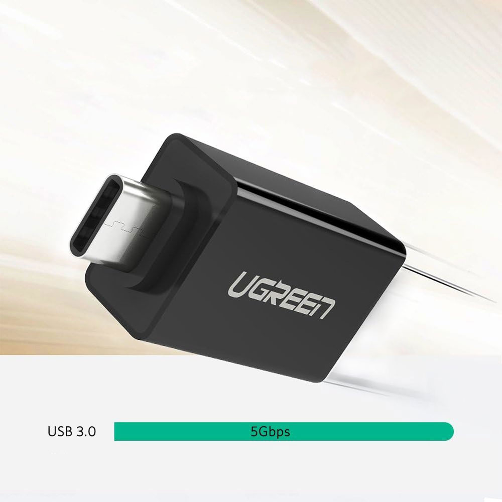 USB C (m) auf USB A (w) Daten Adapter Stecker (5 Gbit/s) (20808) - Schwarz