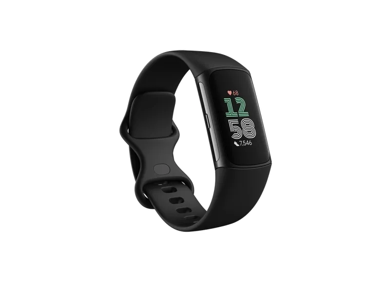 Fitbit Charge 6 - Sort aluminium - aktivitetssporer med uendelighedsbånd - silikone - obsidian - Bluetooth, NFC - 37.64 g