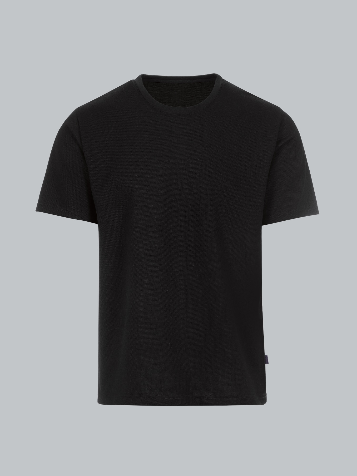 T-Shirt in Piqué-Qualität Schwarz