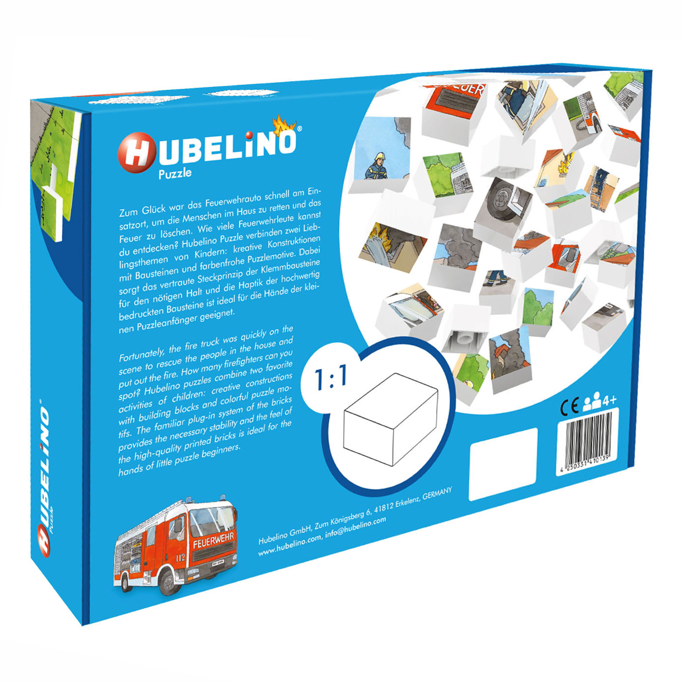 Hubelino Blokpuzzel Brandweer, 35st.
