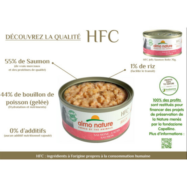 Pâtée pour chat Almo Nature HFC Natural - Lot de 6 x 70 g