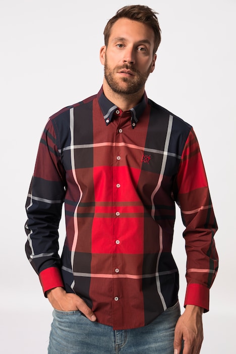 Karohemd, Langarm, Buttondown-Kragen, Modern Fit, bis 8 XL