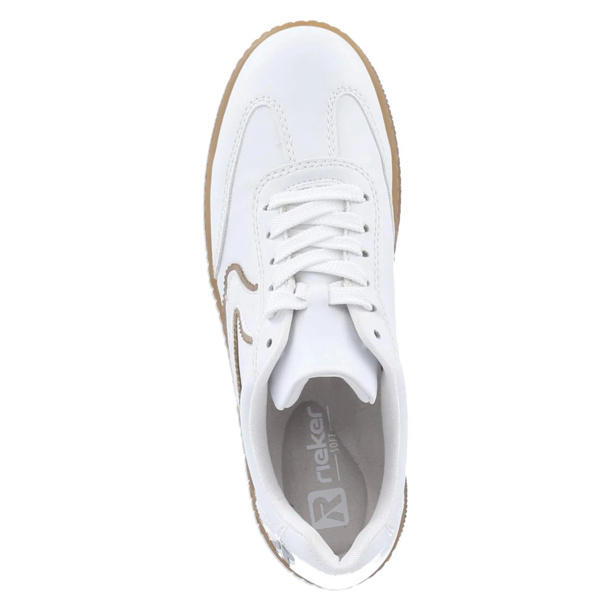 RiekerLow Sneaker - weiss/camel