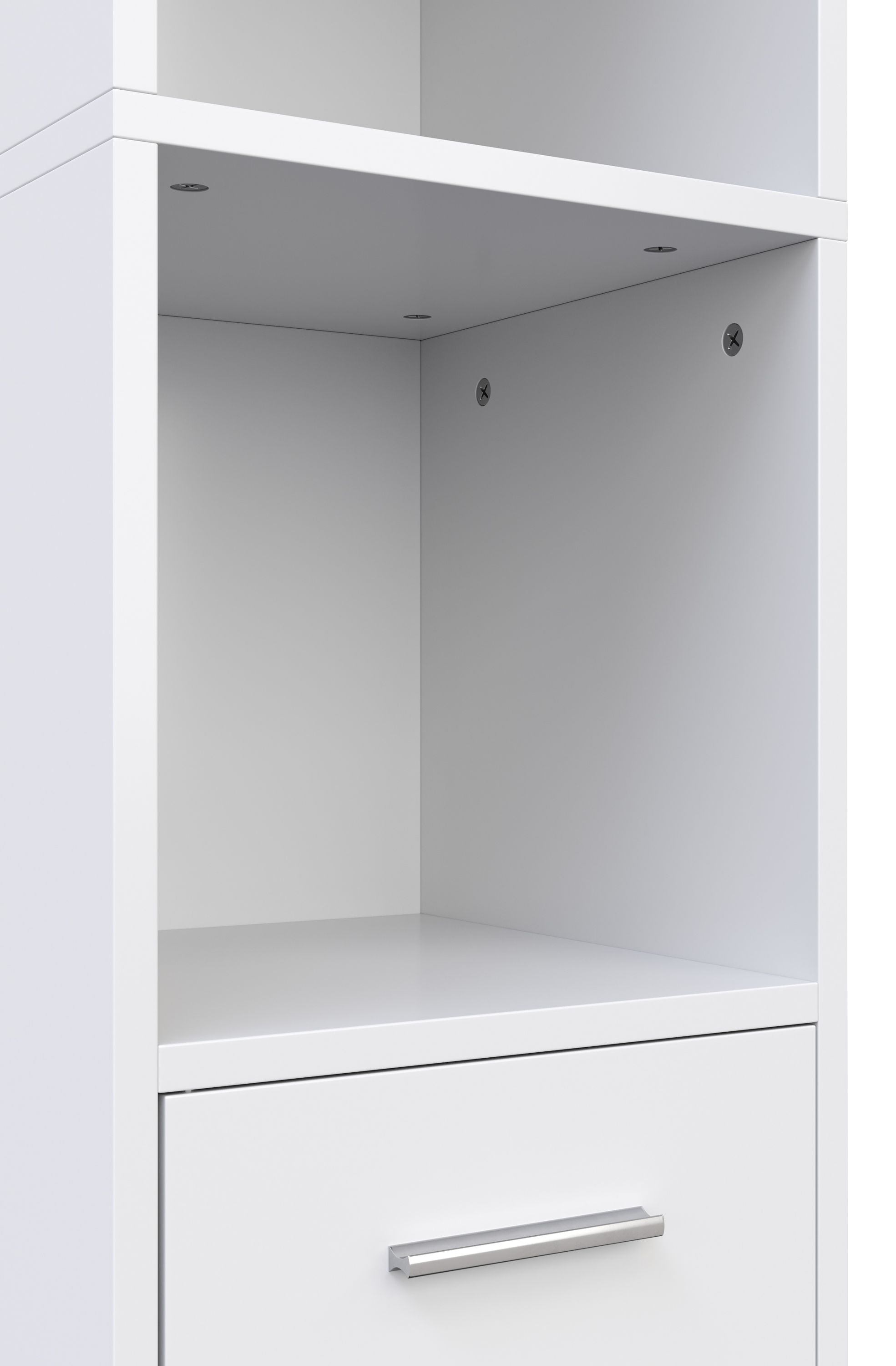 Badezimmerschrank 30 x 30 x 185 cm weiss