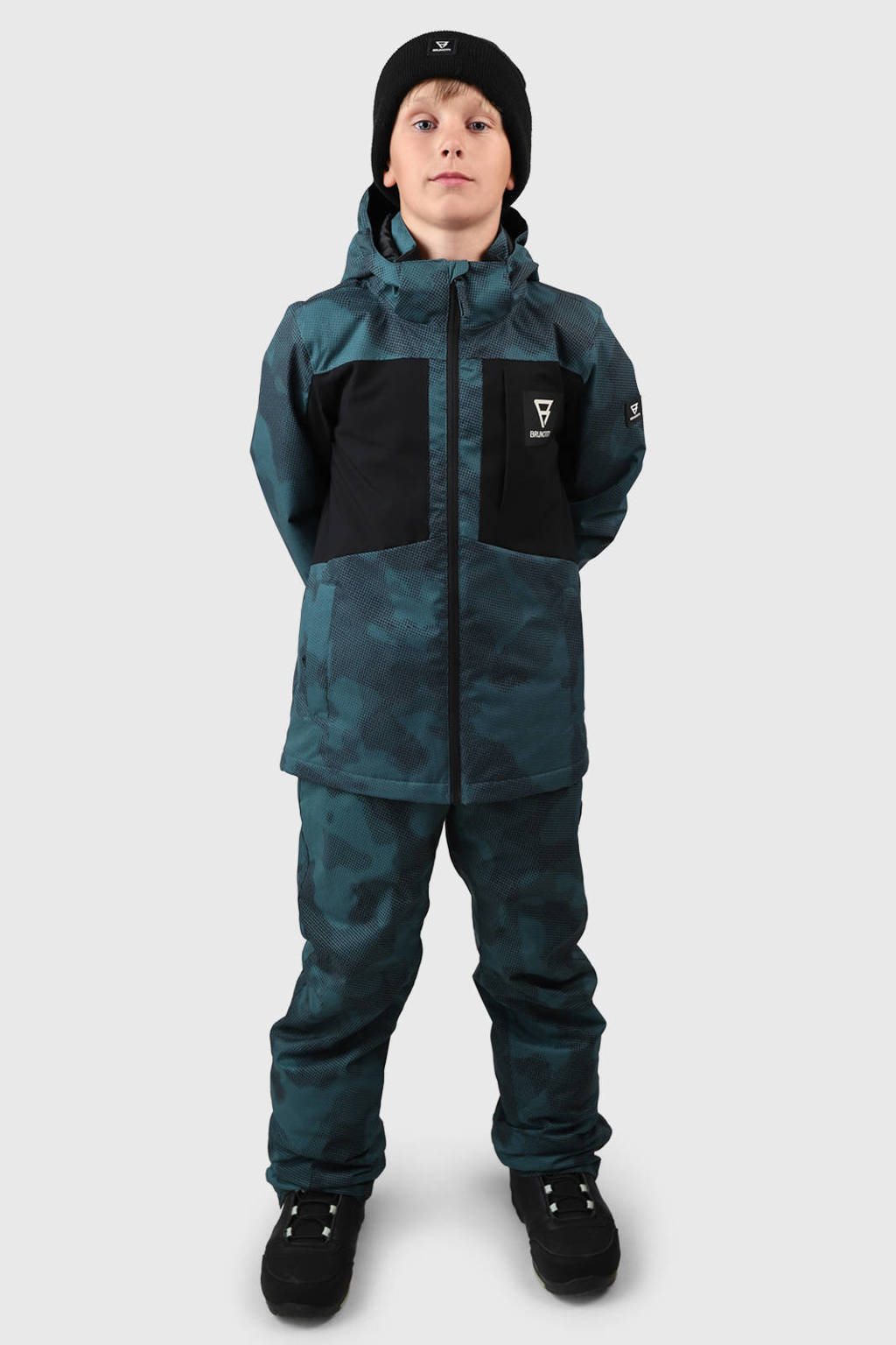 Brunotti ski-jack Aratiny-Gradient petrol/zwart