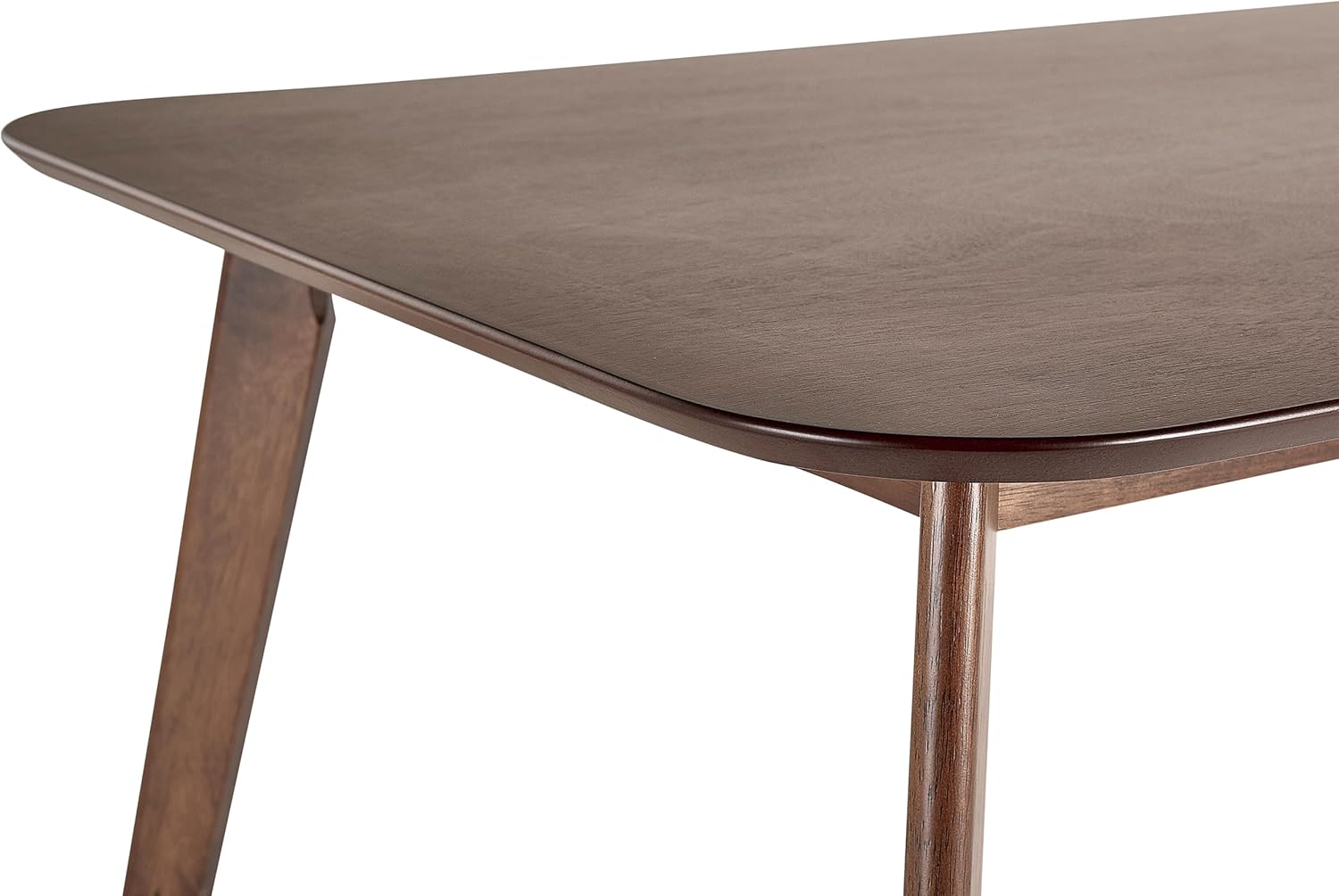 Beliani Esszimmertisch Gummibaumholz MDF- Platte 150x90 cm Dunkles Mahagoni Holz Ephrata