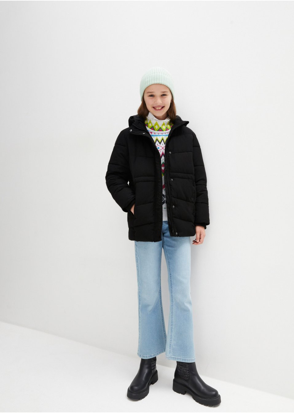 Parka d'hiver fille avec capuche