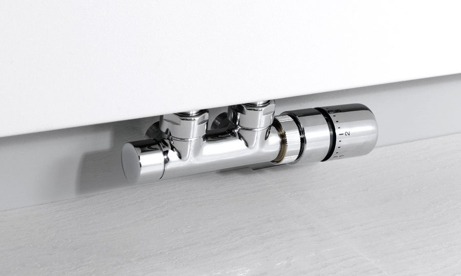 Sapho Twin radiator m/o aansluitset rechts roestvrij staal
