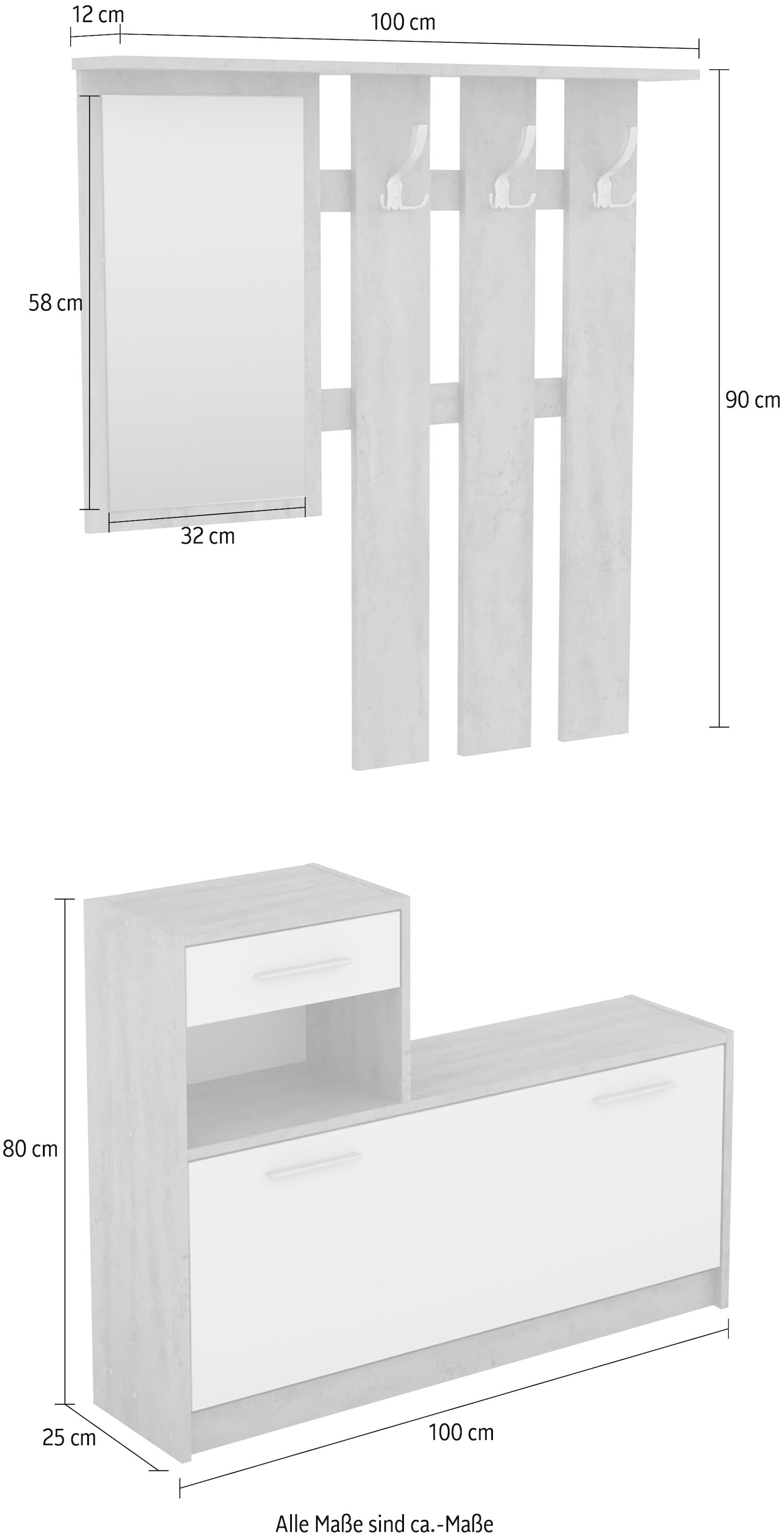 INOSIGN Garderoben-Set »Tamina« 2 Stk. tlg.