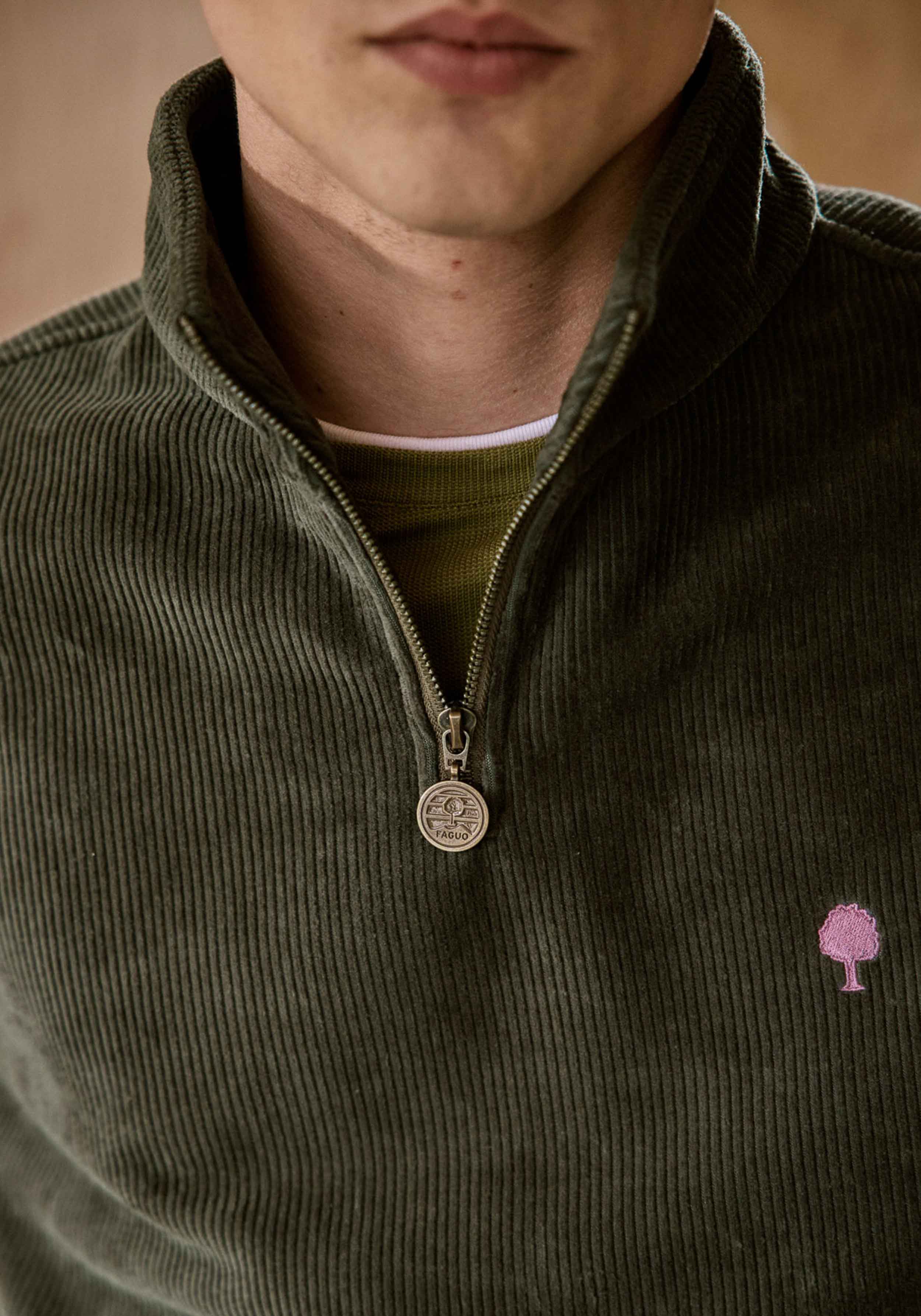 Faguo Pullover Amboise Sweat Knit Dark Olive