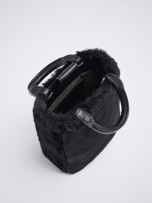 Bolsa para celular em pele sintética - Preta