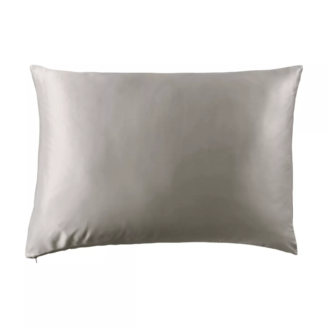Taie d'oreiller rectangulaire soie de mûrier (50 x 80 cm) Mizuki Gris clair