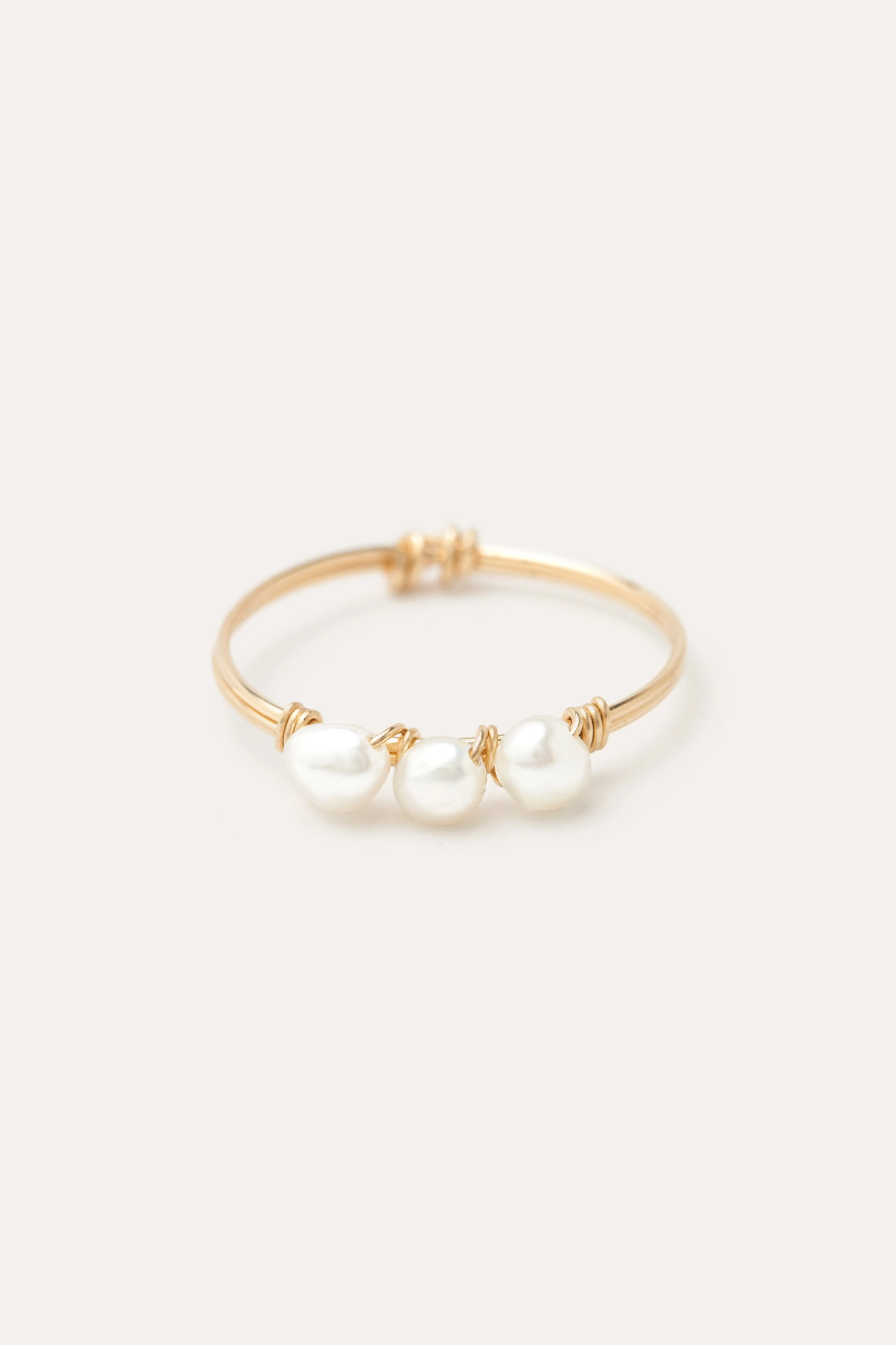 BAGUE PERLES - Bague perles | Blanc