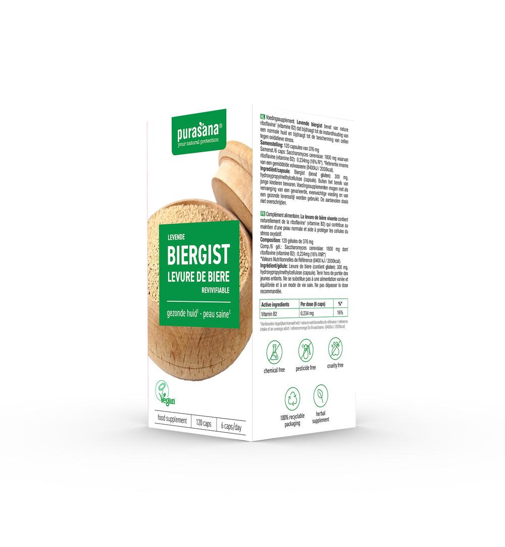 Purasana Levende Biergist/Levure De Biere Revivifiable (120 capsules)