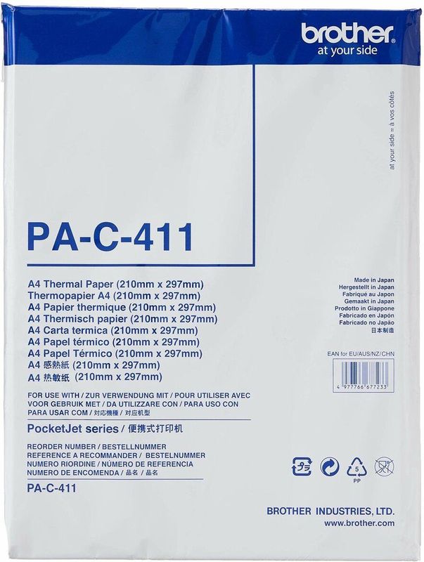 BROTHER thermisch papier A4 100 sheets 1-pack