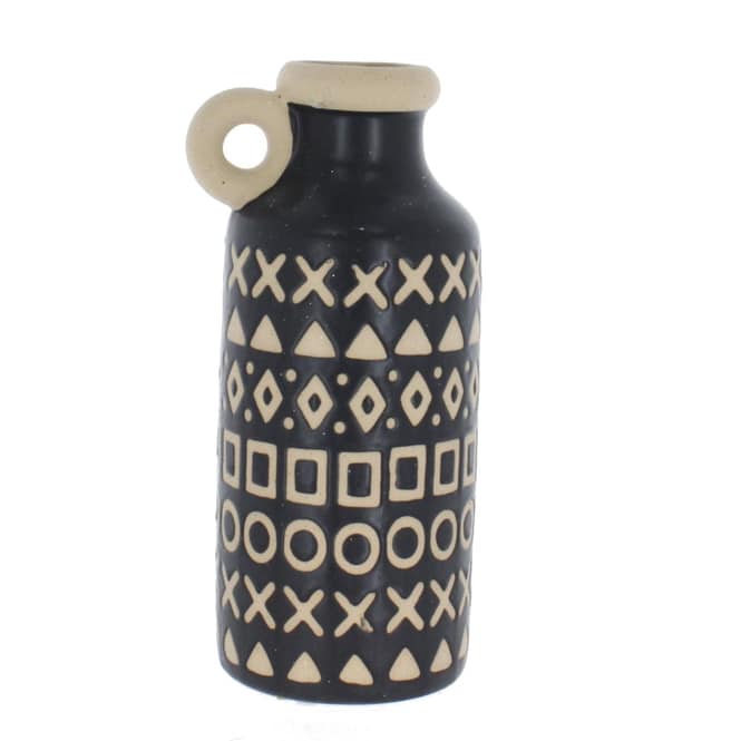 Vase in Kannenform - aus Keramik - ca. 12,5 x 11 x 26,5 cm