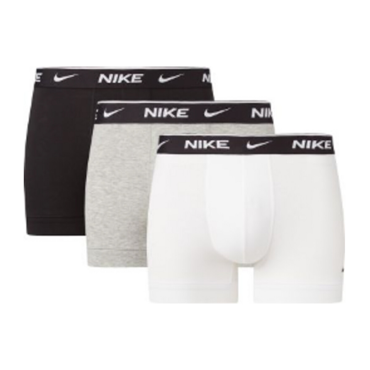 NIKE<br>Conjunto de 3 cuecas boxer lisas com a estampa Signature
