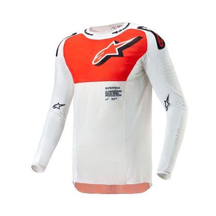 Maillot cross Alpinestars SUPERTECH - WARD 2023 - Blanc / Orange
