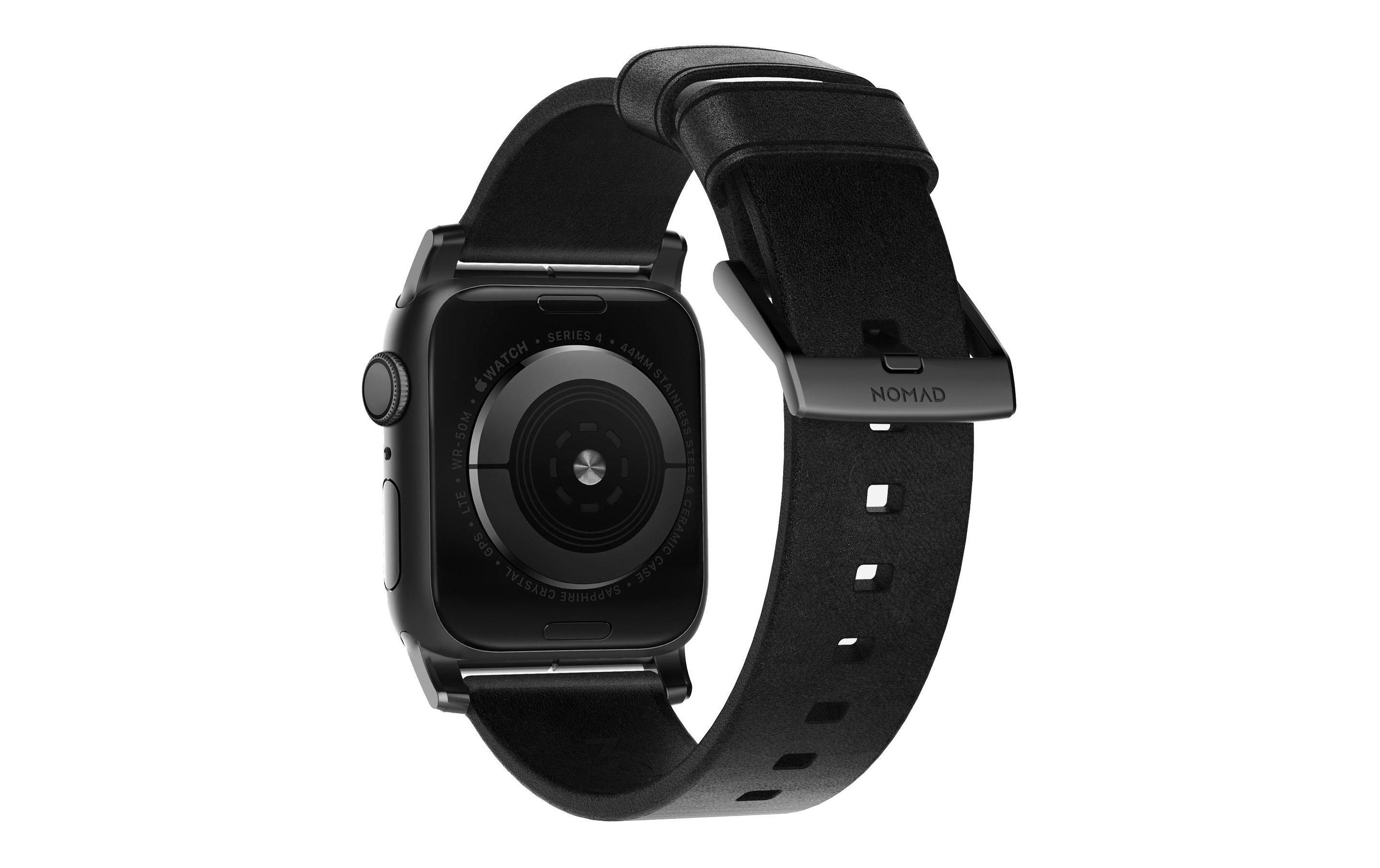 Lederarmband Modern Strap Apple Watch Schwarz/SchwarzPremium-Lederarmband für die Apple Watch