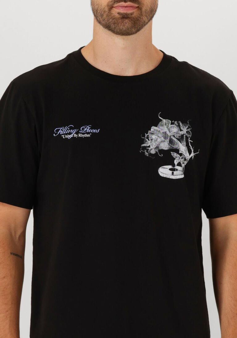 zwarte filling pieces t-shirt t-shirt grammophone
