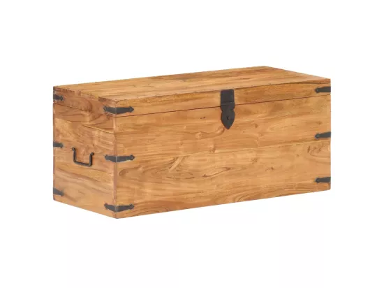 Coffre 90x40x40 cm Bois d'acacia solide