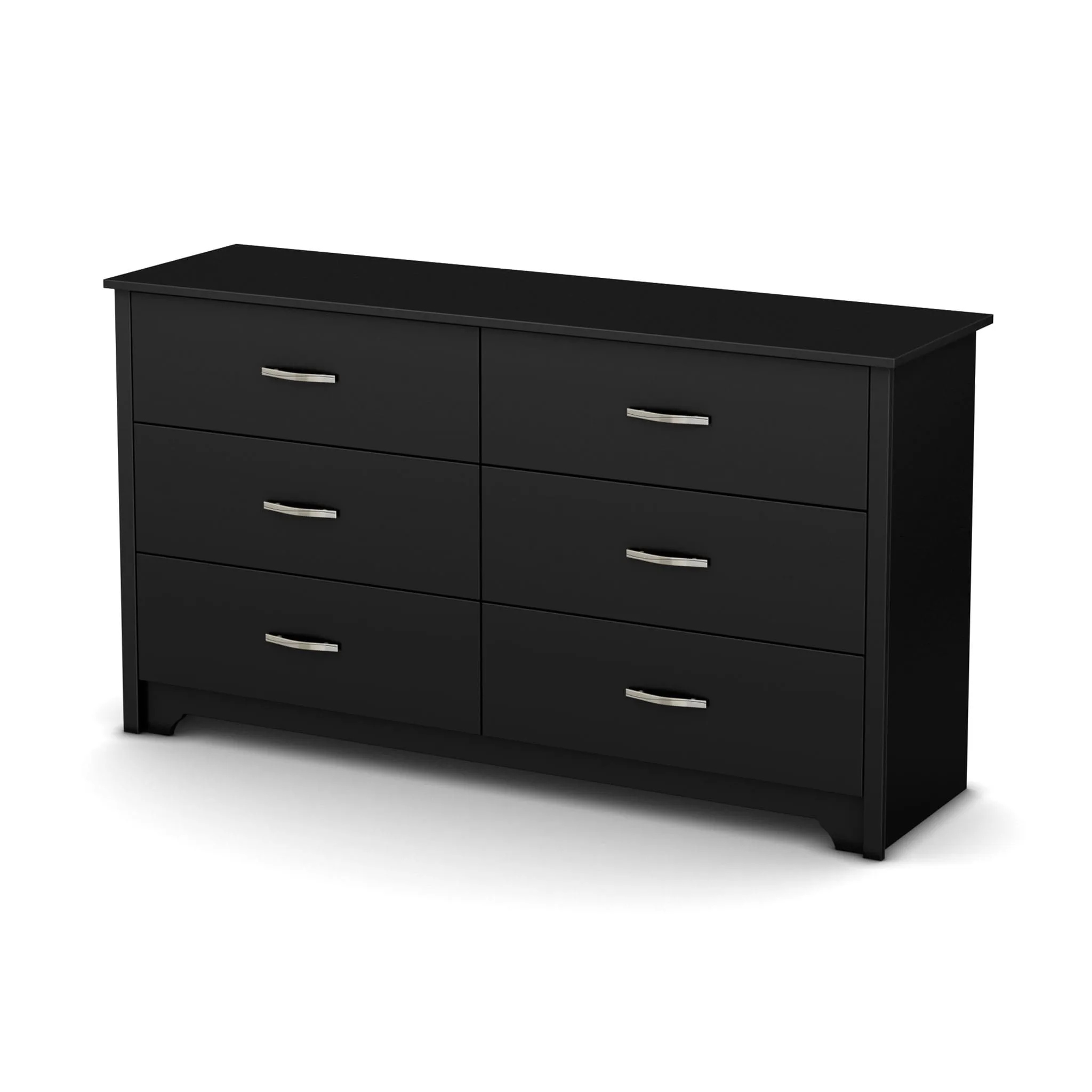 South Shore Bureau Double 6 Tiroirs - Fusion Noir Solide