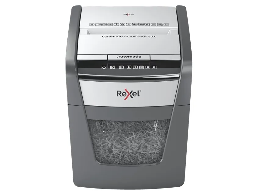 Makulator Rexel Optimum AutoFeed  50X krydsmakulering 4x28 mm (P-4)