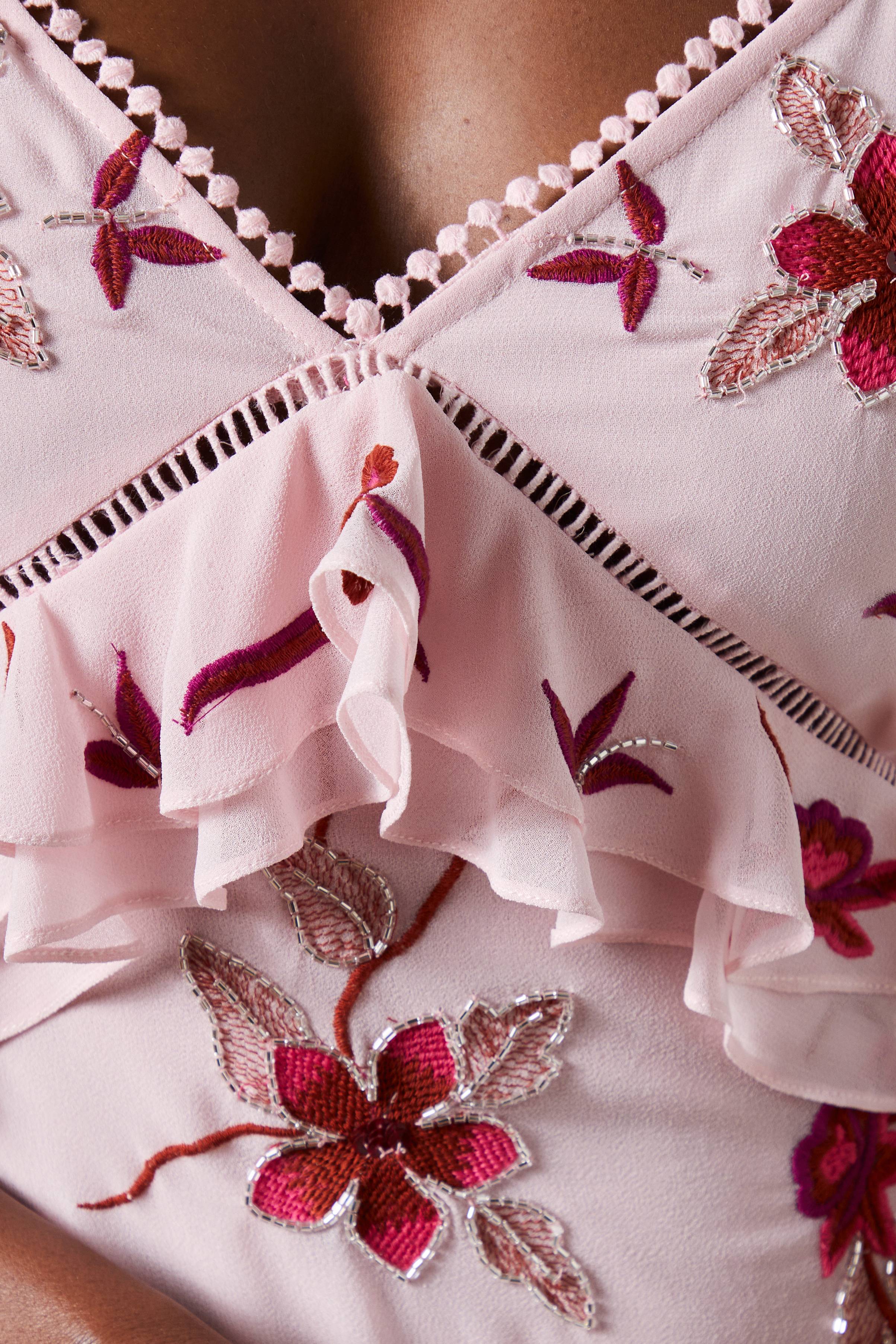 Coast Robe Mi-Longue à Paillettes et Épaules Dénudées pour Invitée de Mariage