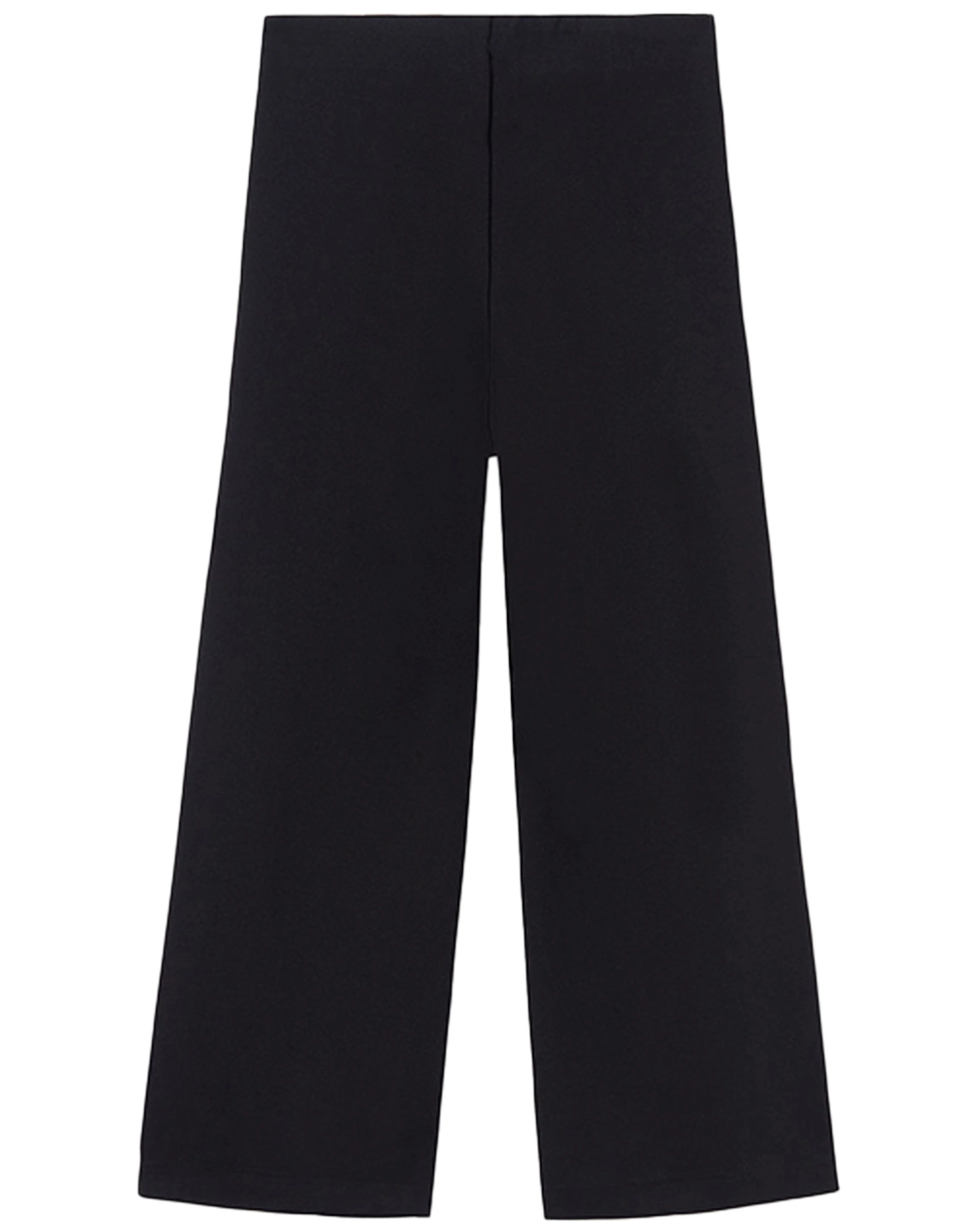 Stoffhose CROPPED FLEECE in schwarz