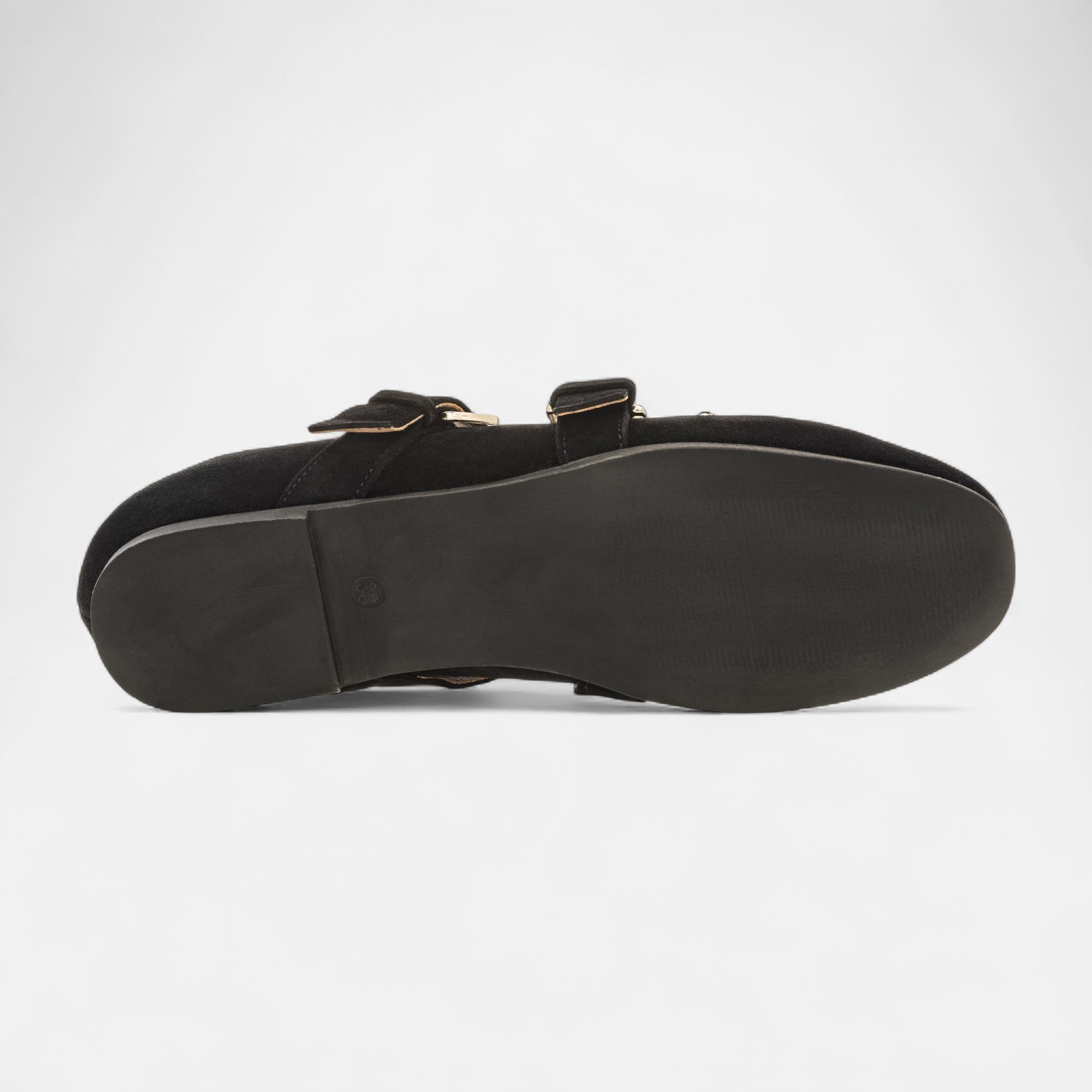 Ballerines Femme en cuir noir
