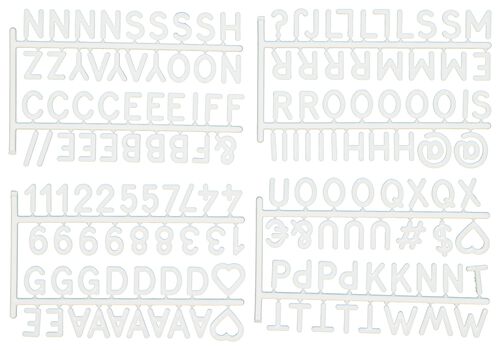 lettres pour caisse pliable blanc