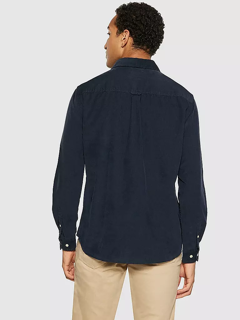 KNOWLEDGE COTTON APPAREL Hemd Regular Fit blau