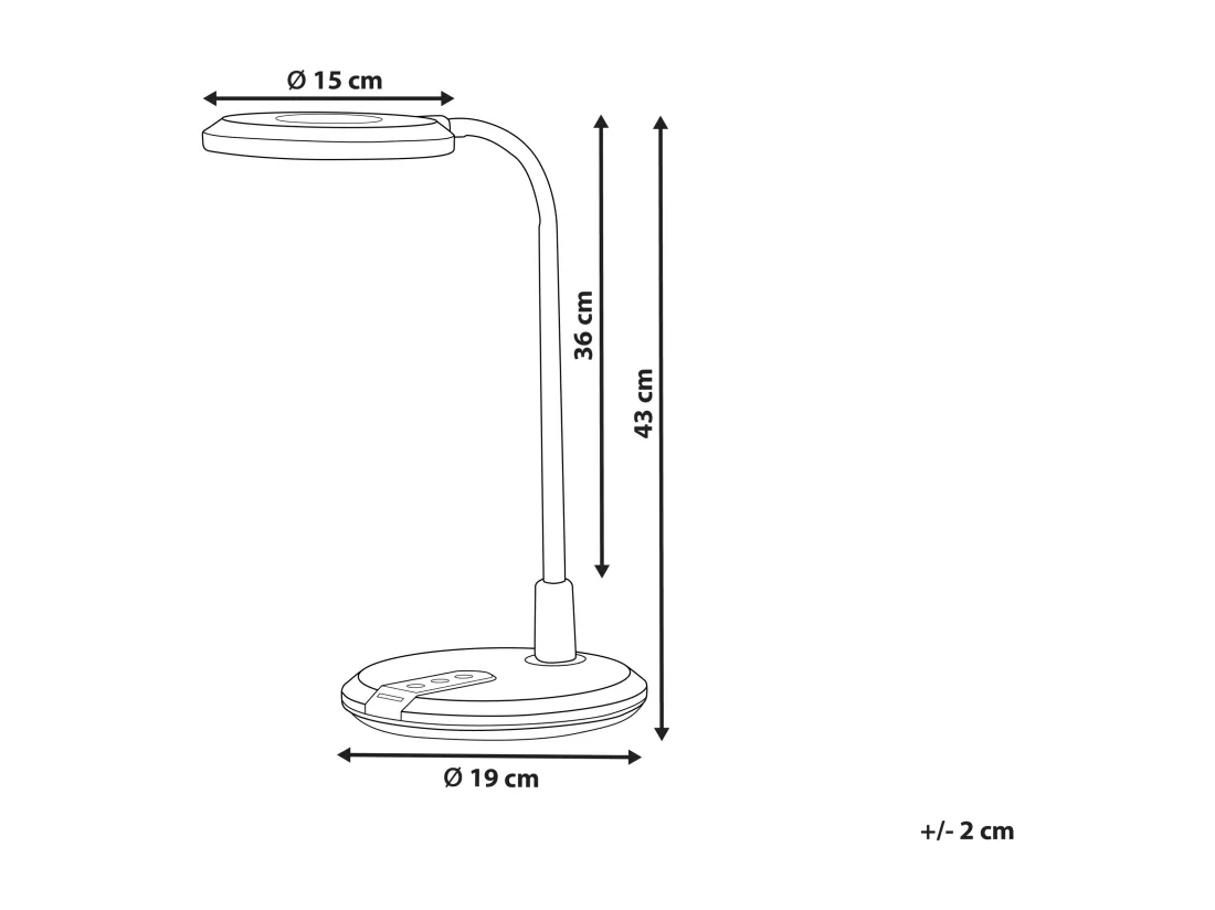 Lampe de bureau LED COLUMBA Réglable Métal Blanc/argenté