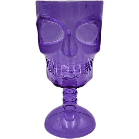 Vinglas med kranie H: 16 cm - assorteret