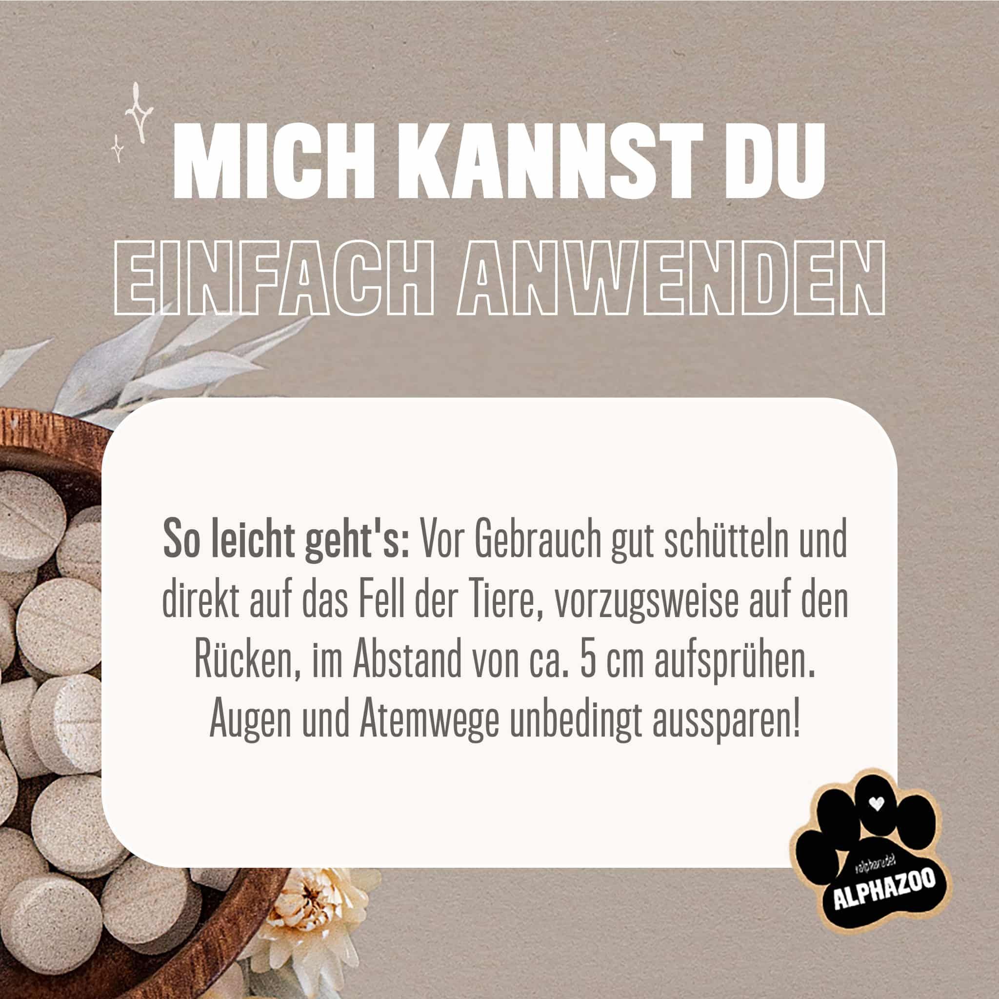 ALPHAZOO ZeckAttack Zeckenspray für Hunde & Katzen I Starker Zeckenschutz