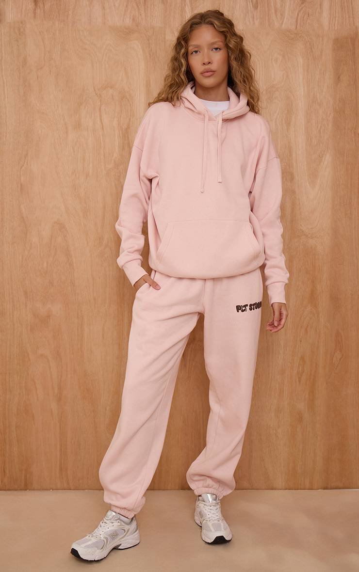 Rose Jogging À Chevilles Resserrées Imprimé Plt Studio