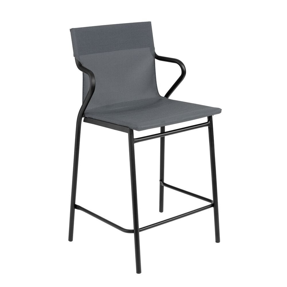 Mittelhoher Sessel mit Großem Sitzkomfort Horizon Middle Batyline® Duo Grau Storm Grey-Noir