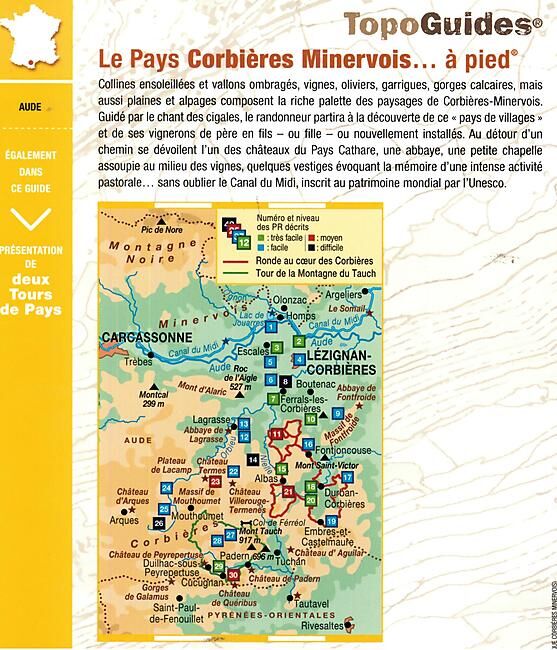 FFRP - P116 PAYS CORBIERES MINERVOIS A PIED FFRP