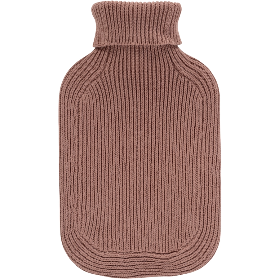 fashy® Wärmflasche 2L mit Rollkragen-Strickbezug in braun