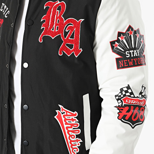 Veste Teddy Noir Blanc