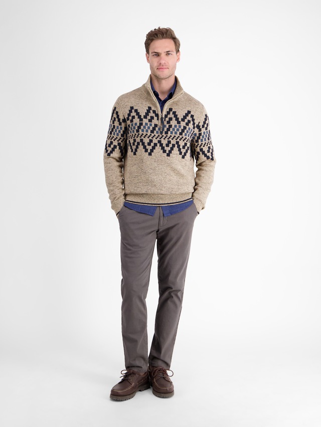 LERROS Norwegerpullover »LERROS Herren-Troyer mit Norwegermuster«