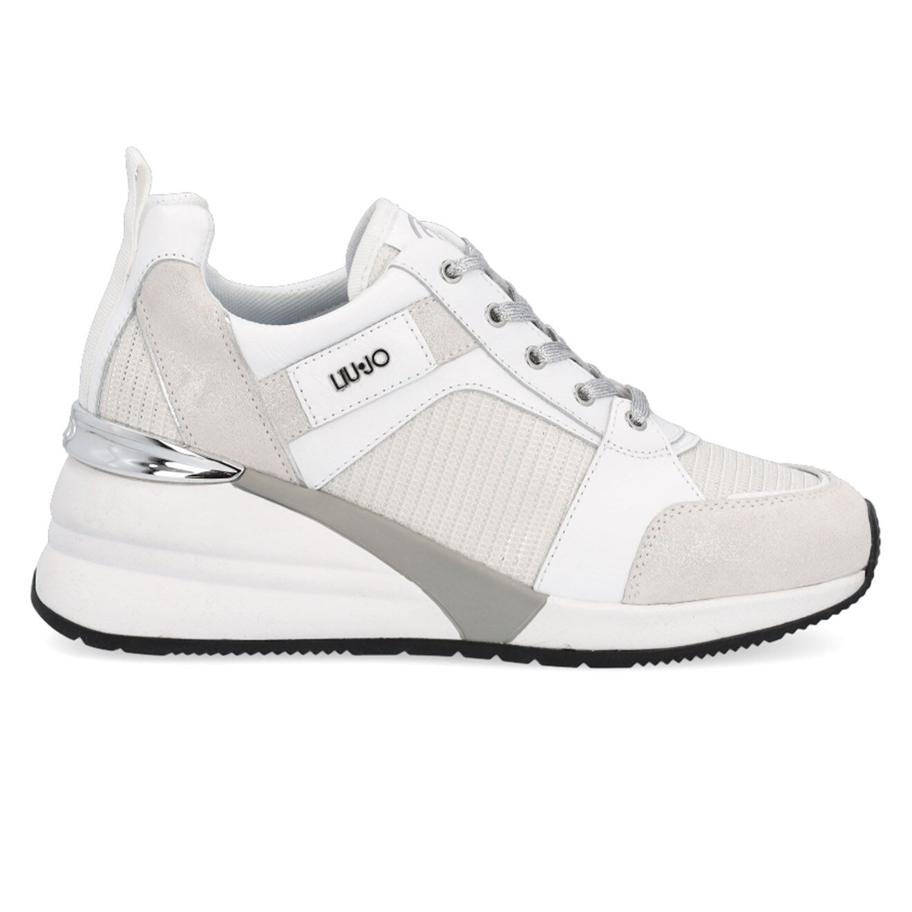 Liu-Jo Sneakers Alyssa en Cuir blanc/argenté