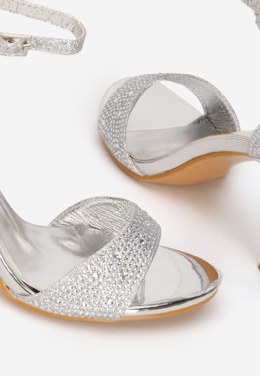 Sandales élégantes femme argent Persiana