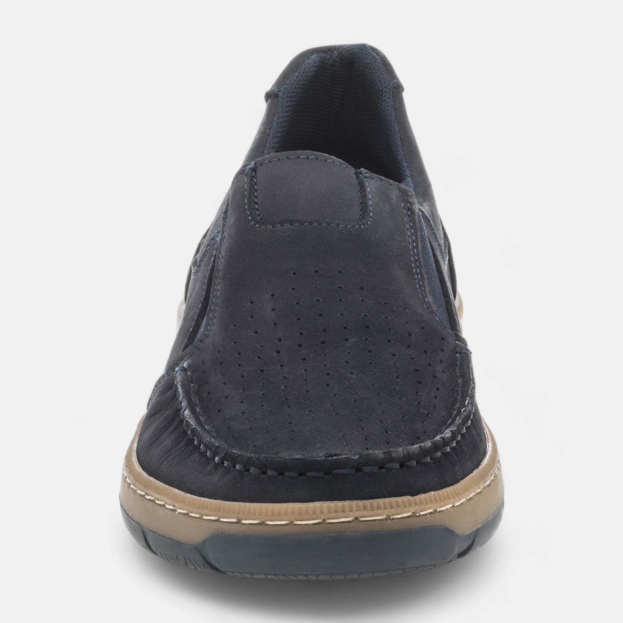 Mocassins Homme en cuir bleu marine